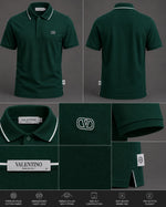 Load image into Gallery viewer, Valentino Viridian Pique Polo