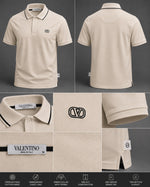 Load image into Gallery viewer, Valentino Ecru Pique Polo Off White