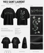 Load image into Gallery viewer, The "Yves Saint Laurent" Distressed Chalk Tee