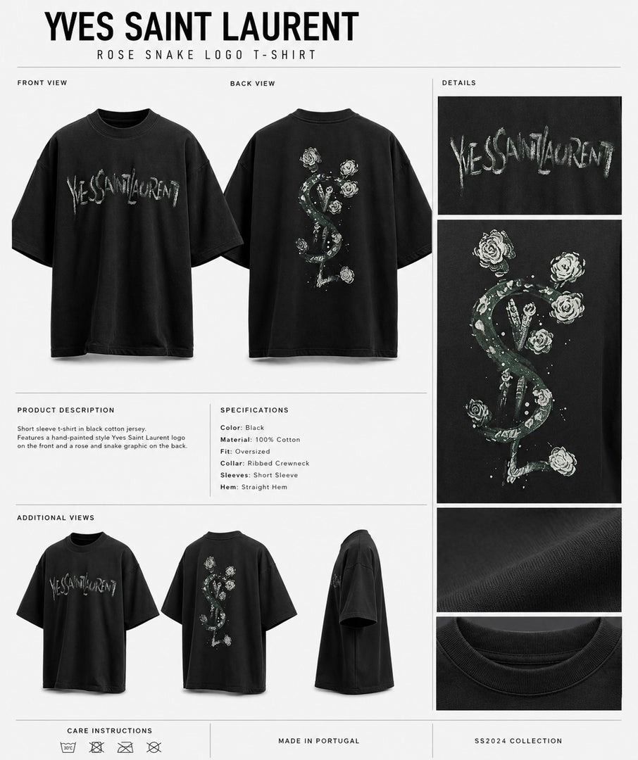 The "Yves Saint Laurent" Distressed Chalk Tee