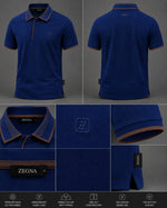 Load image into Gallery viewer, Zegna Navy Terracotta Luxury Polo