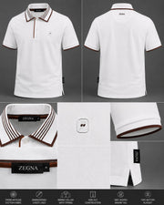 The Alabaster Espresso Linear Polo