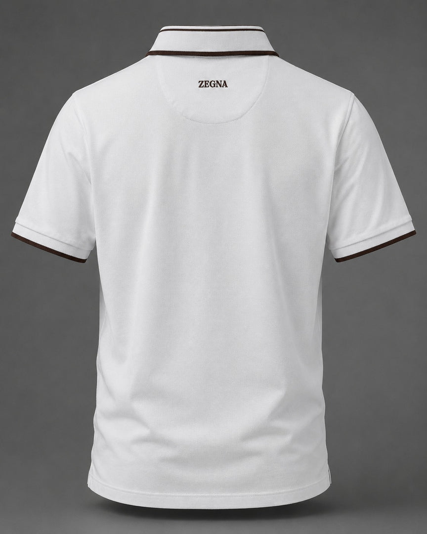 The Alabaster Espresso Linear Polo